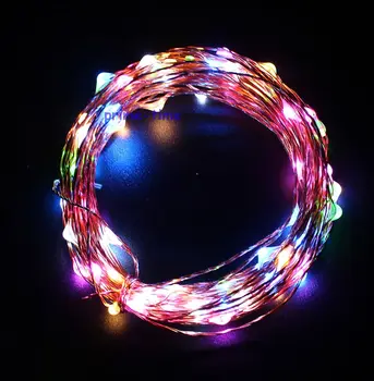 5M/10M 50/100leds Sârmă de Cupru de Crăciun Șir LED Lumină Cu adaptor de Alimentare DC 12V 1A Zână Șir Lumina Xmas Decor de Nunta
