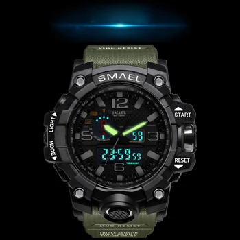Noua Moda SMAEL Brand Mens Ceasuri Sport Digital cu LED-uri Cuarț Ceas Militar Barbati Student în aer liber Multifunctional Ceasuri de mana