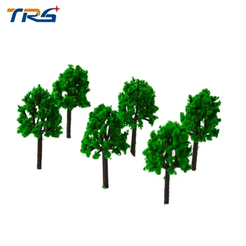 Teraysun 100buc marginea drumului model copac 30mm mimiature copac de plastic model de model de tren peisaj layout