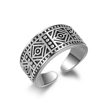 2017 înaltă calitate moda retro argint Thai feminin open inel argint 925 doamnelor'finger inele bijuterii cadou de ziua ieftine