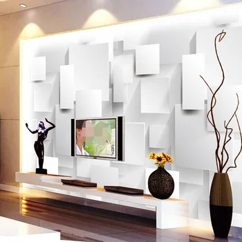 Minimalist Modern, 3D Stereo Geometrie Cub Murală Tapet Personalizat Living Birou Interior la Modă Tapet Pentru Pereti 3D