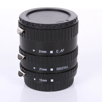 Negru AF Focalizare Automată Macro Extensie Tub Set pentru Canon EF-S DSLR