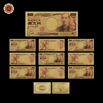 WR en-Gros Japonia 10000 Yeni Bill Bani de Hârtie în Aur a Bancnotelor Fukuzawa Yoshi Aur a Bancnotelor de Colectare Cadouri Decor Acasă 10buc/lot