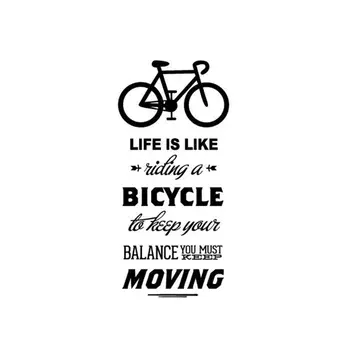 Viața Este Ca Mersul pe Bicicletă Citat de Biciclete Sport DIY Vinil Art Decor de Perete Autocolante imagini de Fundal de Decor Acasă