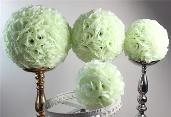 SPR 40cm plastic de centru-ivory/alb flori artificiale mingea 4buc/lot,saruta bal,petrecere, decoratiuni florale mai colo