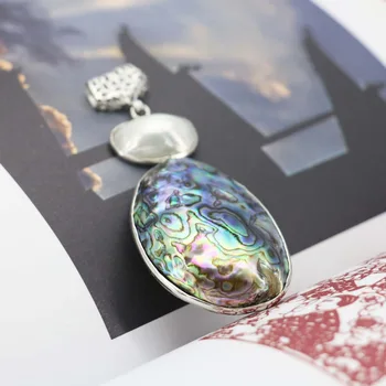 40*52mm Naturale scoici abalone culori paua shell margele piatra dungă pandantiv decor de luare de bijuterii de design cadou femei