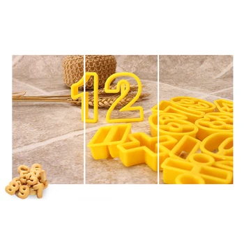 15BUC/SET Accesorii de Bucatarie Fondant de Plastic Numeral Cookie Cutter Numărul Digital Simbol Cookie Timbru Moldes