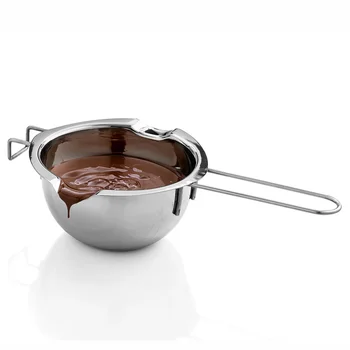 Din oțel inoxidabil de Ciocolata creuzet unt încălzire castron de lapte încălzire pan Fondue de Brânză Filtru de copt accesorii patiserie instrumente