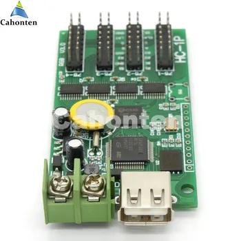 HC-1P Asincron display led de control card 1024*64pixels plin de culoare USB / U disc controler cu led-uri cu 4*hub75b port pentru rgb semn