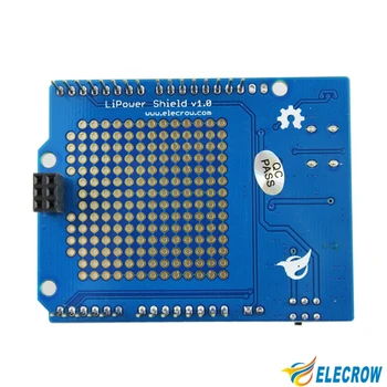 Elecrow LiPower Shield pentru Arduino Portable Device 2 In 1 Placa de Dezvoltare 3.7 V LiPo Baterie Modul DIY Kit