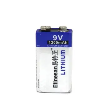 8pcs/lot Etinesan 9V 1200mAh baterie Litiu Primare Baterii Uscate de Mare putere Baterie de capacitate