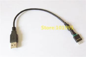 De înaltă Calitate PC placa de baza USB Interne 9pin de sex Masculin Extern USB, UN Bărbat de date cablu de extensie de protectie 10BUC/LOT