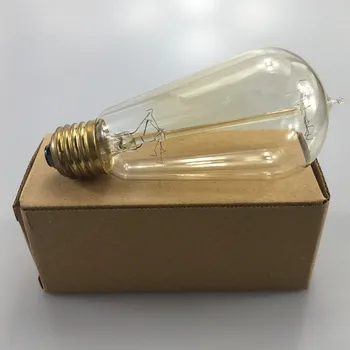 10buc 40W/60W 110V 220V E27 Filament Edison becuri cu incandescență lampa Decor Bec Tub cu filament de Tungsten Edison lumina