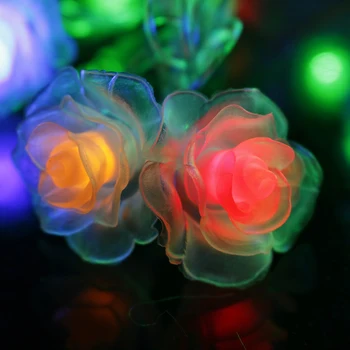 Flori LED String 50pcs Trandafiri veioza de Înaltă calitate 7.5 metri Petrecere de Nunta Cameră Zână Craciun Decor de Vacanță te Iubesc SW