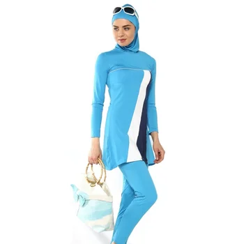 Cele Mai Noi Costume De Baie Musulman Islamic Costume De Baie Femei Hijab Costume De Baie O Acoperire Completă A Acoperi Musulman Înot Beachwear Costum De Baie