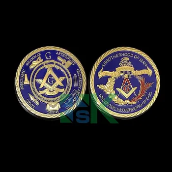 5pcs/set Masonice Serie Colecție de Monede Lingouri Comemorative Madals Masonice Mason Mason Moneda cu Display