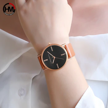 Japonia a importat circulație din Piele New design simplu ceas de moda pentru femei de Brand de Lux cuarț ceas Doamnelor ceasuri