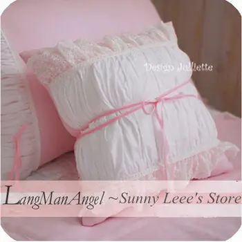 Printesa Romantic față de pernă roz dantela pernă acoperă dulce dormitor perne pentru decor nunta personalizate nicio pernă de bază