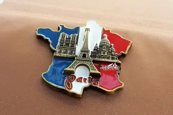 Franța Paris, Atractii Turistice, Voiaj de Suveniruri 3D Metal Magnet de Frigider Ambarcațiuni CADOU