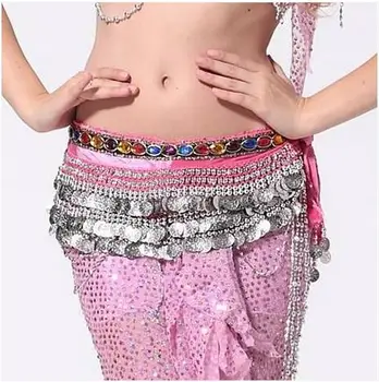 Belly dance costume evlvet culori pietre de monede de argint belly dance curele pentru femei burtă de dans hip eșarfă
