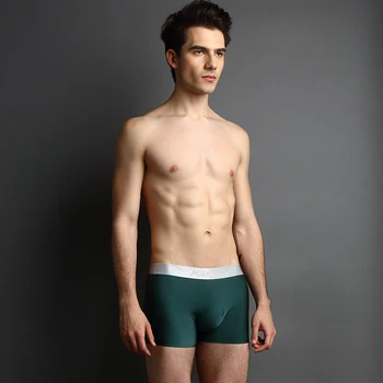 Moda Boxer Barbati 2017 Lenjerie de corp pentru Bărbați Sexy Spandex Nylon pantaloni Scurți Brand Chilotei Confortabil Umflatura Husă Solidă Boxer Homme De Marque