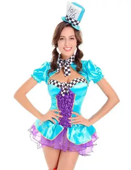 Sexy costum de halloween transport Gratuit Uniformă Albastră Fantezie Rochie,Alice costume,Alba ca Zapada cosplay ,sexy Costum de Halloween