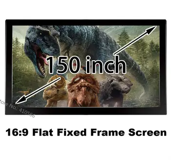 Top Rank 16:9 Fix Proiector Ecran de Proiectie Matt White HD 150 Inch cu Cadru Ecrane Pentru Teatru Mall Prezentare 3D