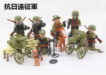 Papusa 71001 6pcs Război Mondial 2 Anti-Japonez Long March Militare Blocurile Armatei Jucarii Pentru Copii Legousi Soldat Cărămizi