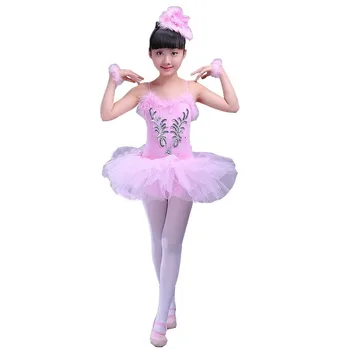 Copii pentru dans Balet Fusta Fata fusta tutu sling Balet Fierbinte de foraj pentru dans Spectacol de Costume 3colors 110-160 cm