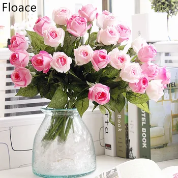 Floace de trandafir Proaspete Flori Artificiale Atingere real a crescut de Flori, decoratiuni pentru Petrecerea de Nunta sau Ziua de nastere
