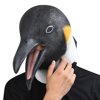 Uită-te în Sus Pinguin Cap Măști Adult Animale Realiste Latex, Masca Halloween Cosplay elemente de Recuzită de Petrecere Rochie Fancy Jucarii