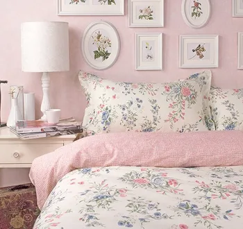 American rustic printesa roz florale seturi de pat,4pc regina king size bumbac,franceză pastorală textile acasă foaie de perna, plapuma