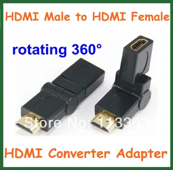 3pcs HDMI de sex Masculin la HDMI de sex Feminin HDMI Convertor Adaptor de Rotație de 360 de Grade Unghi Adaptor Conector-Adaptor de Cablu