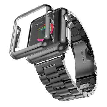 DAHASE Clasic Banda din Oțel Inoxidabil pentru Apple Watch Seria 2 Curea iWatch 2 Watchband 42mm 38mm Placat cu Aur Capacul Barei de protecție Caz