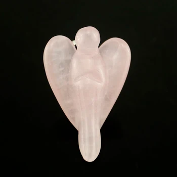 En-gros Natural semi piatra pretioasa Opal/trandafir de cristal forma de aripi de Înger Zână Pandantiv Colier 35x23