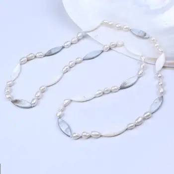 2016 nou design pentru femei de moda de apă dulce colier de perle marchizul coajă colier de bijuterii în stil baroc forma pearl margele colier