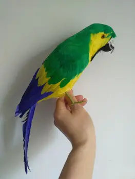 Mare 40cm simulare pasăre spuma si pene colorate păsări papagal model de artizanat grădină acasă decorare cadou p0237