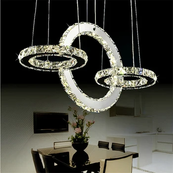 De vânzare la cald Inel cu Diamant LED Cristal Candelabru Modern de Lumină Lampă Cerc de Lumină Stil de Moda de Cristal de Lux Dormitor Candelabru