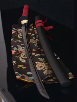 Manual katana samurai japoneze katana sabie katana reale săbii de vânzare din oțel carbon ascutite negru full tang săbii pielea de Rechin