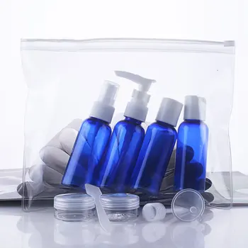 Albastru de călătorie de dimensiuni de sticle set de produse cosmetice de ambalare 10pc/set din plastic de călătorie sticle kit ,50ml lotiune crema spray sticle Container