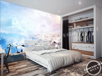 Personalizat tapet naturale, soare, cer, nori, peisaj, picturi murale pentru camera de zi, dormitor, TV perete de fundal PVC papel de parede