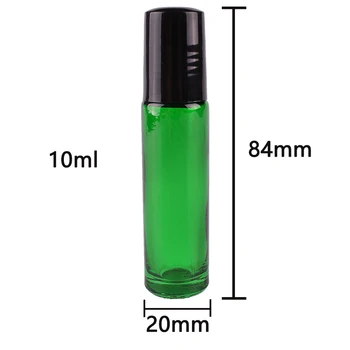 6pcs Verde 10ml ulei Esențial de Sticlă se Rostogolească pe Sticle cu Oțel Inoxidabil Roller Ball pentru aromoterapie parfum