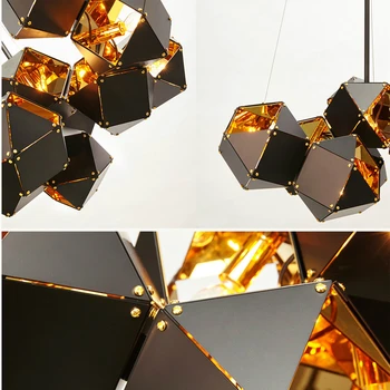 Welles Post Modern Metal ADN-ul Creativ Pandantiv Alb/ Negru Lung/ Circulare Pot Alege Designer Lampa Pentru Restaurant Studio Acasă