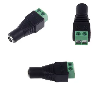 New sosire,100buc/lot Feminin Conectorul DC 5.5/2.1 mm CCTV UTP DC Plug Cablu Adaptor DC/AC 2/Camera Video Balun