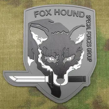 Gri Metal Gear Solid MGS FOXHOUND FORȚĂ SPECIALĂ GRUP 3D din PVC patch PB1420