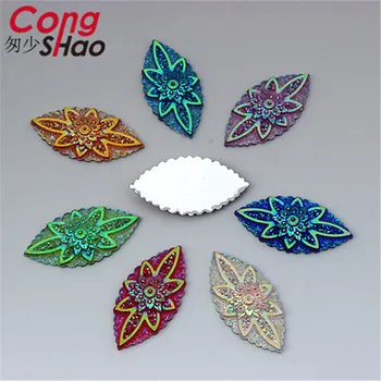 Cong Shao 50Pcs 20*40mm AB Formă Marquise Rășină Cristale Flatback pietre și cristale Pentru Dree Meserii Îmbrăcăminte DIY CS530