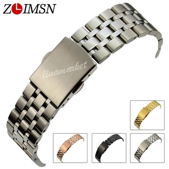 ZLIMSN Watchbands 16 18 19 20 mm Nou Pur Solid 316 din Oțel Inoxidabil Ceasul Benzi Curea Brățări Accesorii Ceas S6