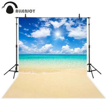 Allenjoy fotografie fundal plajă, mare, cer, soare fundaluri fotografie de fundal pentru studio foto cu excepția suportului