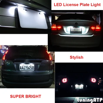 18-SMD LED-uri de Înmatriculare Modulul de Lumini pentru Peugeot 206 207 306 307 308 406 407 5008 Partener SUPER LUMINOASE ALBE