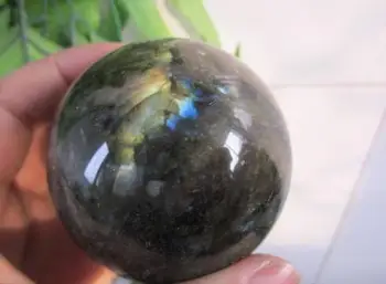 Cel MAI bun! SUS!! 454 g Labradorit NATURAL sferă de Cristal minge Orb Bijuterie de Piatra